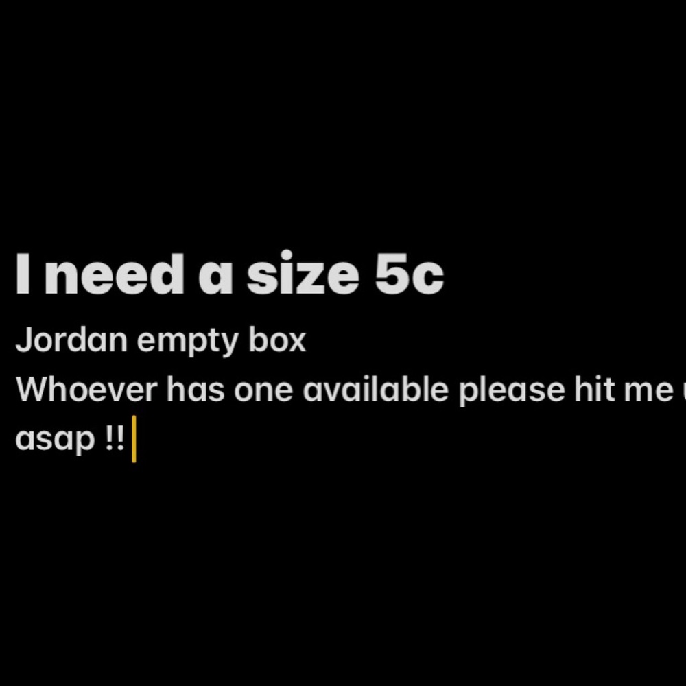 IN NEED OF A EMPTY JORDAN TOODLER BOX